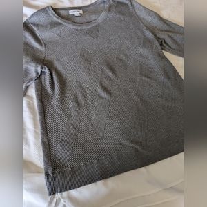 Calvin Klein Grey and White Twofer Sweater